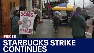 Day 5 of Starbucks barista strike, company responds | FOX 13 Seattle
