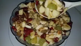 Yummy Fruit Chat ! Mix Fruit Salad with Manago Juice! Amna Kitchen