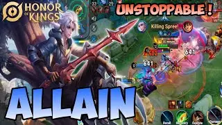 Allain Clash Lane King UNSTOPPABLE! Best Fighter | Pro Gameplay Technique - Honor of Kings (HOK)