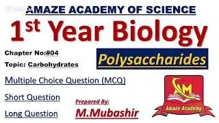 Polysaccharides 11th Biology ll Polysaccharides by Amaze Academy of Science ll M.Mubashir ll 