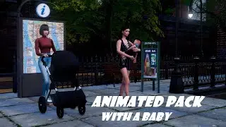 Sims 4 Animations | Walking with a child (DOWNLOAD free)