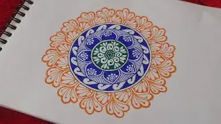 Tricolor mandala/Mandala art for beginners/doodle/Independence day  mandala/August 15  #jsarthub