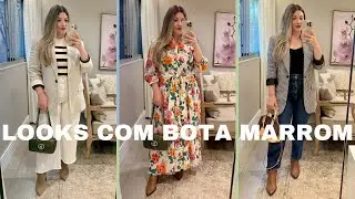 LOOKS COM BOTA MARROM: Como parecer rica sem gastar muito | #lookcombotamarrom #looksdeinverno