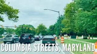 Driving through Columbia streets, Maryland