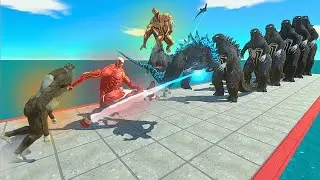 Colossal Titan x Beast Titan x Armored Titan VS 10 Levels of Black Spider Godzilla - ARBS