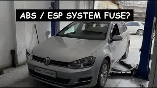 VW Golf 7 ABS / ESP system fuse relay location replacement