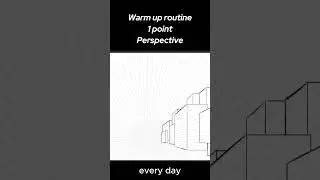 Easy 1 point perspective drawing exercice for beginner #drawing  #artist  #draw  #drawingtutorial