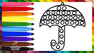 Desenhar E Colorir Um Guarda chuva POP IT ☂️🔴🟠🟡🟢🔵🟣🌈 Desenhos Para Crian&ccedil;as