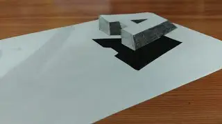How to draw 3D floating Letter very easily|3D art|very easy|