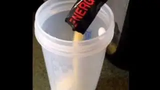 My ID Life orange flavored energy drink.