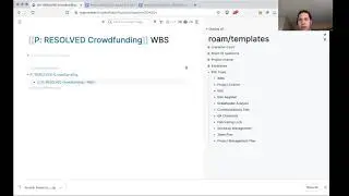 Live Project Planning in Roam - Project Initiation (music when sped up)