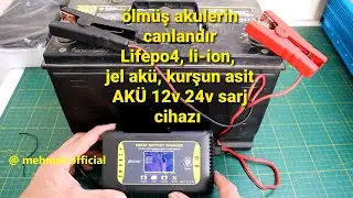 AK&Uuml; CANLANDIRMA Lİ-İON JEL AK&Uuml; KURŞUN ASIT AK&Uuml; LİFEPO4 BATARYA 12V 24V 10A SARJ CIHAZ