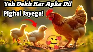 Murgi Ne Chick's Ko Pyaar Se Sambhal Liya! ❤Cute Moments | Murgi Ne Dil Jeet Liya! 