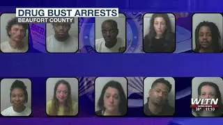 Ten arrested in Beaufort County drug bust
