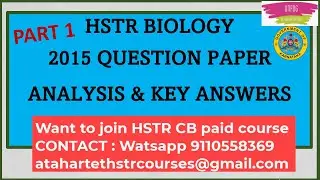 #hstr_chemistry_biology_question paper #hstr_key_answers | 2015 BIOLOGY QP SOLVED ( Q No. 41- 60)
