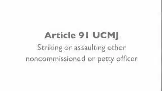 Assaulting an NCO or Petty Officer Article 91 UCMJ Military Lawyer #shorts