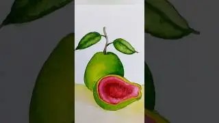 Red guava painting acrylic colour #shorts. Art Gallery.