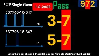 Thailand Lottery 3UP Middle T Single Game | Saudi Arabia Special Game Update 1-2-2026