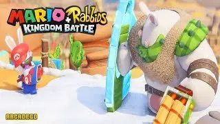 Mario + Rabbids Kingdom Rabbit Mario Defeat Boss Buckler in Sherbet Desert