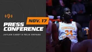 MBB | Jalen Carey and Felix Okpara Postgame vs. Rice (11.17.25)