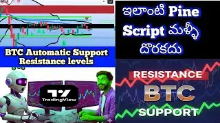 Tradingview Support and Resistance Pinescript | BTC Support and Resistance automatically find