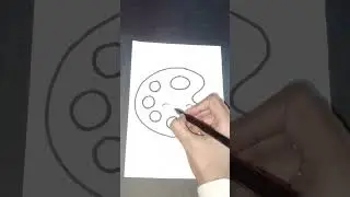 Easy color palette drawing#youtubeshorts #shorts