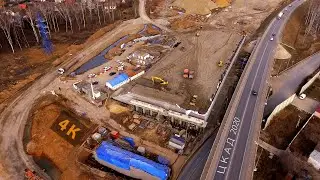 Строительство ЦКАД 2020 [aerial survey] 4K