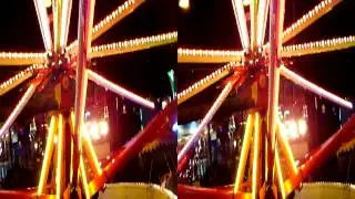 De Spin Onride in 3D, Kermis Tilburg 28 7 2012