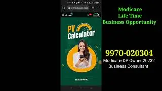 Modicare Global Plan now Easy | Modicare Business  PV Calculator | More Details Call 9970020304