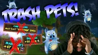 Wizard101: TRASHING EVERY PET! (Baby to Mega Pet Training)