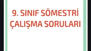 METİN YAYINLARI 9.SINIF MATEMATİK SÖMESTRİ ÇALIŞMA SORULARI