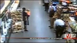 Полицейское видео мужчины, который с ножом взял в заложники девочку в Walmart в Оклахома-Сити, шт...