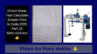 Direct Shear Test Calculation Full Explanation /Trending  Video