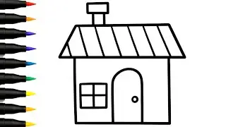 How to Draw Easy House Drawing for Kids | Cute House Drawing Tutorial Step by Step! 