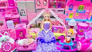 11 Minutes Satisfying with Unboxing Barbie Princess Cozy Bedroom& Dress Up Playset ASMR｜Review Toys