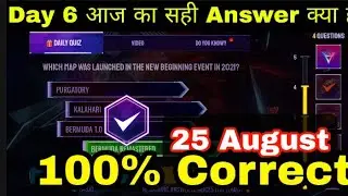4th Anniversary Quiz Answer Day 6. Free Fire Questions Answer in 4th Anniversary Event। GLORY444