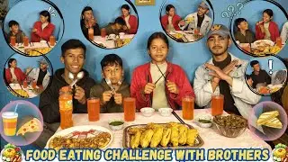 Food Eating Challenge With Brothers 😄|| Less Food More Laughter 🤣 || Anisha Bohra 