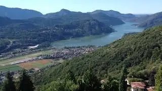 Лугано, аэропорт, взлет джета. &mdash; вид с Cad&eacute;mario / Швейцария&raquo;