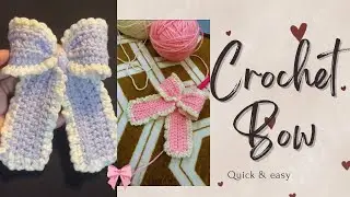 How to Crochet a Bow 🎀🧶 | Easy Beginner Crochet Bow Tutorial