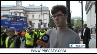Anti G8 protesters march through London