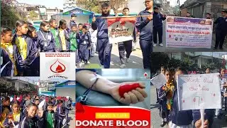 Blood donation free health camp rally with dear students 🥰