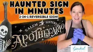 ✨ 2-in-1 Fall & Halloween Sign | Reversible Stencil Craft Tutorial 🍂🎃
