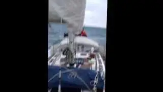 Sailing to Lundy on bruce roberts 34 nauphante