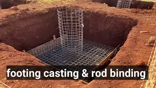 footing casting ।footing rod binding ।