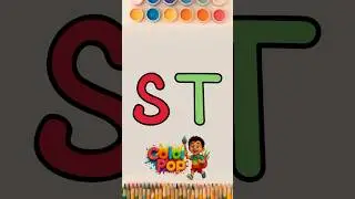 S T Coloring for Toddlers | Fun ABC Coloring #Shorts #colorpopkids #coloringabc