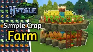 Как построить простую ферму в Hytale (с автоматическим поливочным устройством)