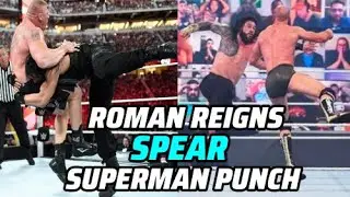 WWE Roman Reigns Spear & Superman Punch Compilation 1