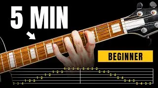 BEST 5 Minute Guitar Warm Up (Beginner PLAY ALONG)