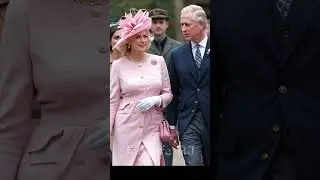 The King Charles walking with the Queen Camilla outside the Palace #love#couple#charles#camilla