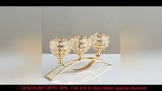 Metal Candle Holders Candlestick Crystal Coffee Dining Table Centerpieces Stand Candlesticks Wedding